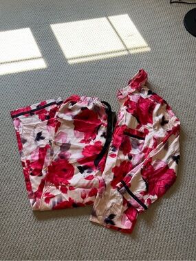 Victoria's Secret Satin Floral Pajama Set - Size Small